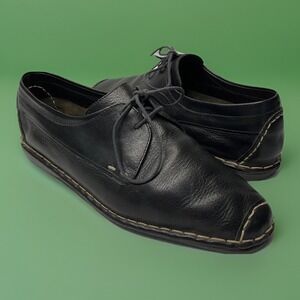 Alto Gradimento Shoes Women Sz 41  Leather Lace Up Safari Italy Black RARE